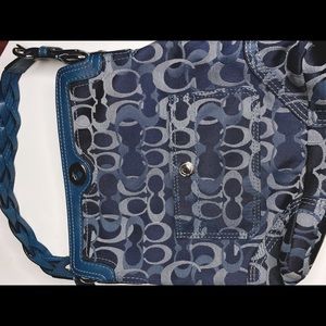 Coach Signature Navy Purse - Vintage